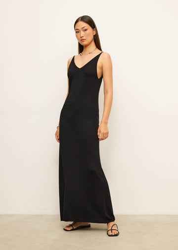 NARINA cashmere-blend dress, black