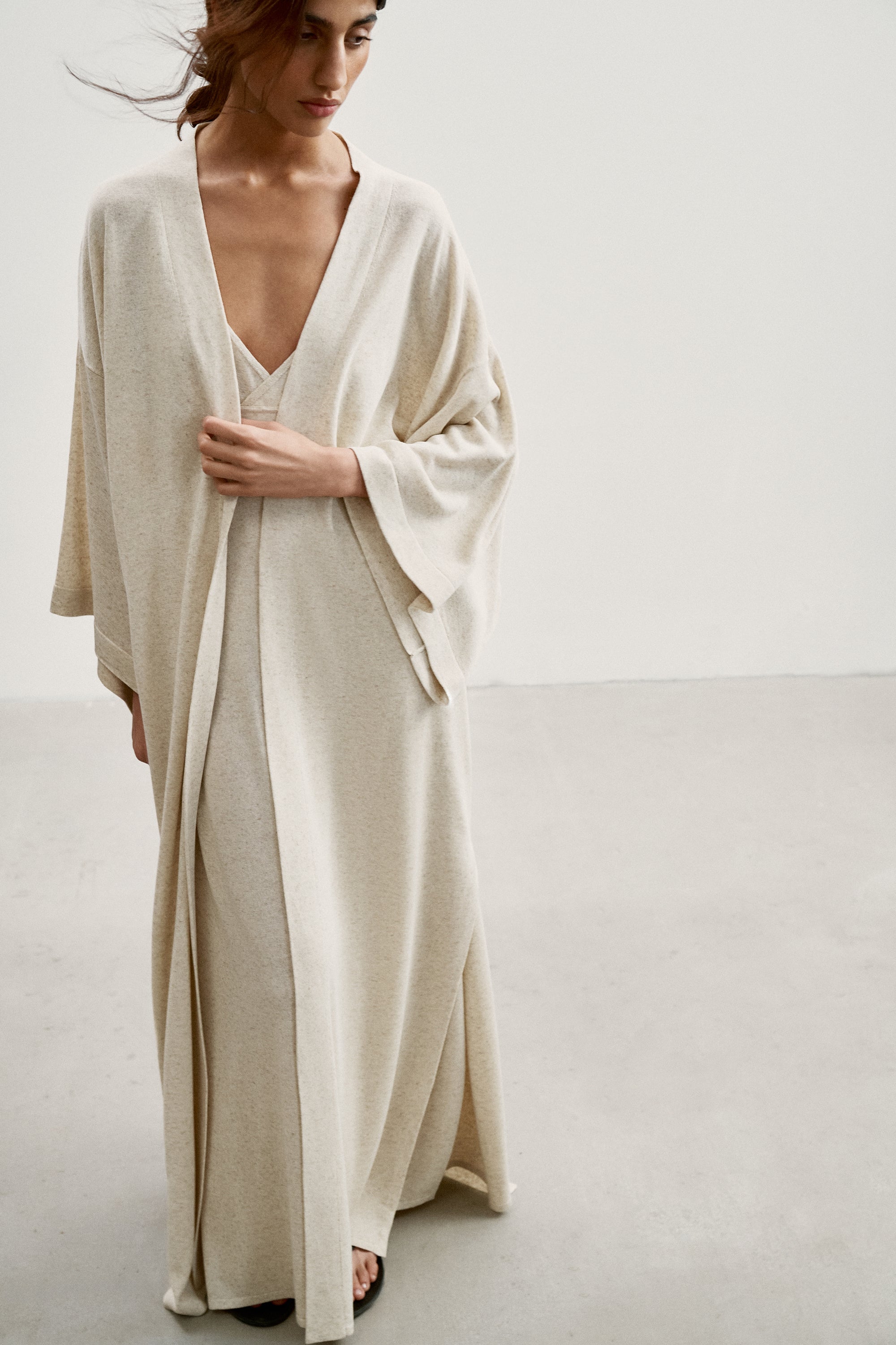 VICTORIA kimono cardigan, light beige