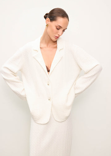 RIVERA merino wool jacket, milk