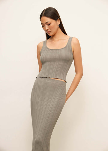 COTY square neck cropped top, rosemary