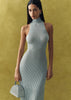 ANITA dress with a closed back, light blue