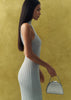 ANITA dress with a closed back, light blue