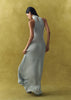 ANITA dress with a closed back, light blue