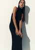 ANITA dress with a closed back, black