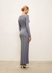 ERIKA dress with long sleeves, graphite