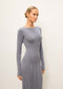 ERIKA dress with long sleeves, graphite
