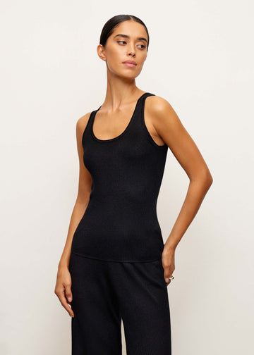 PALOMA top with round neckline, black