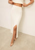 ENIGMA slit skirt, ivory