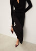 KIRA slit skirt, black