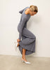 ERIKA dress with long sleeves, graphite