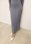 ERIKA dress with long sleeves, graphite