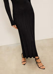 ERIKA dress with long sleeves, black
