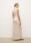 TATUM buttoned skirt, pearl