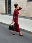 ZELMA dress, burgundy