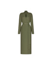 NARINA belted maxi cardigan, khaki