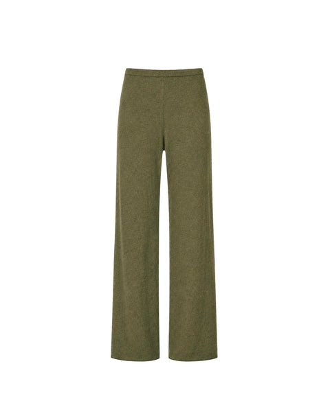 NARINA fluid knit pants, khaki