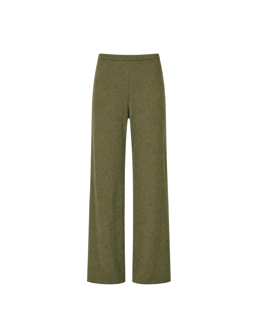 NARINA fluid knit pants, khaki