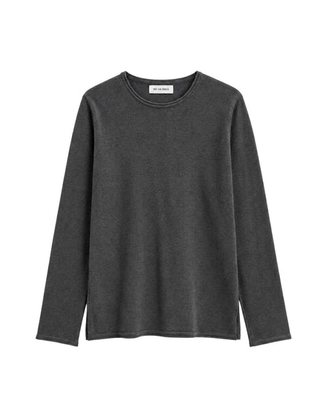 NARINA basic long sleeve top, gray melange