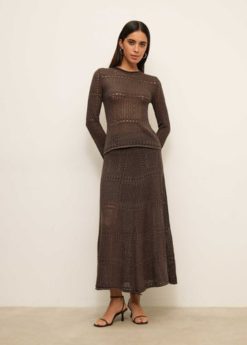 SELINE crochet set, chocolate