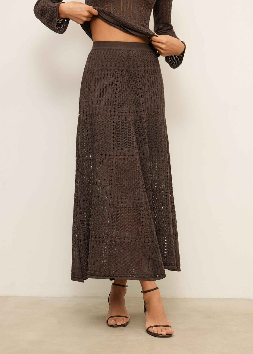 SELINE crochet set, chocolate