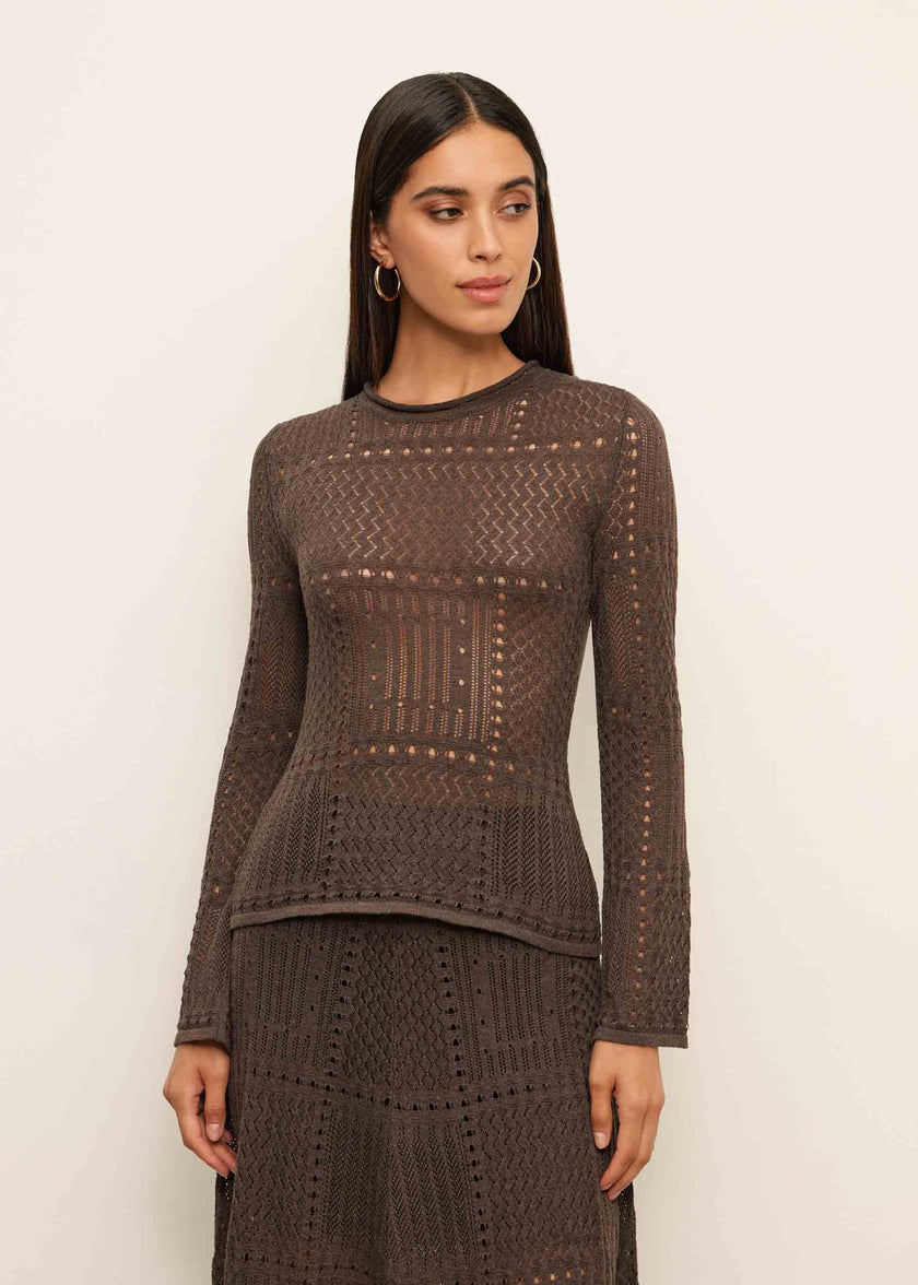 SELINE crochet set, chocolate