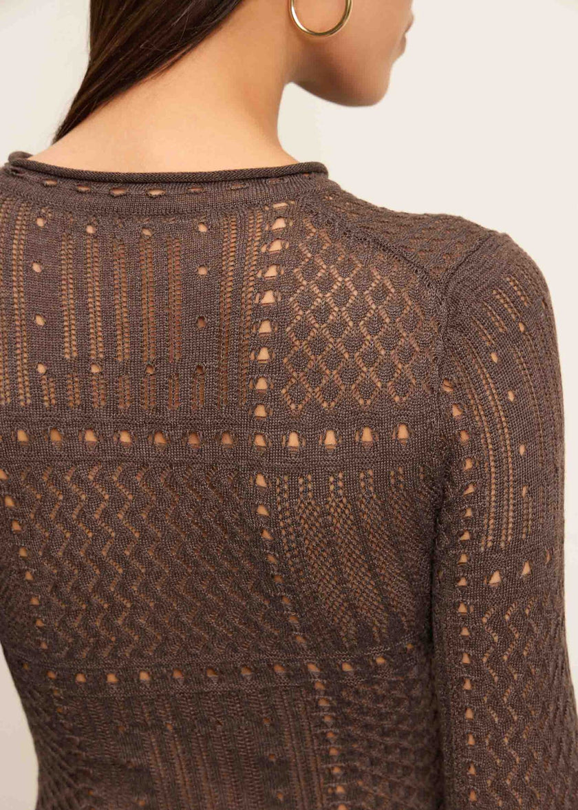 SELINE crochet set, chocolate