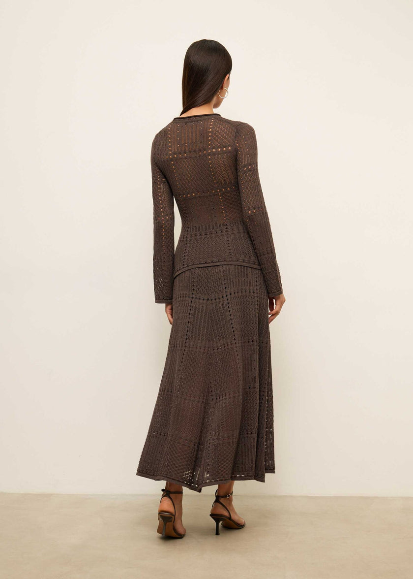 SELINE crochet set, chocolate