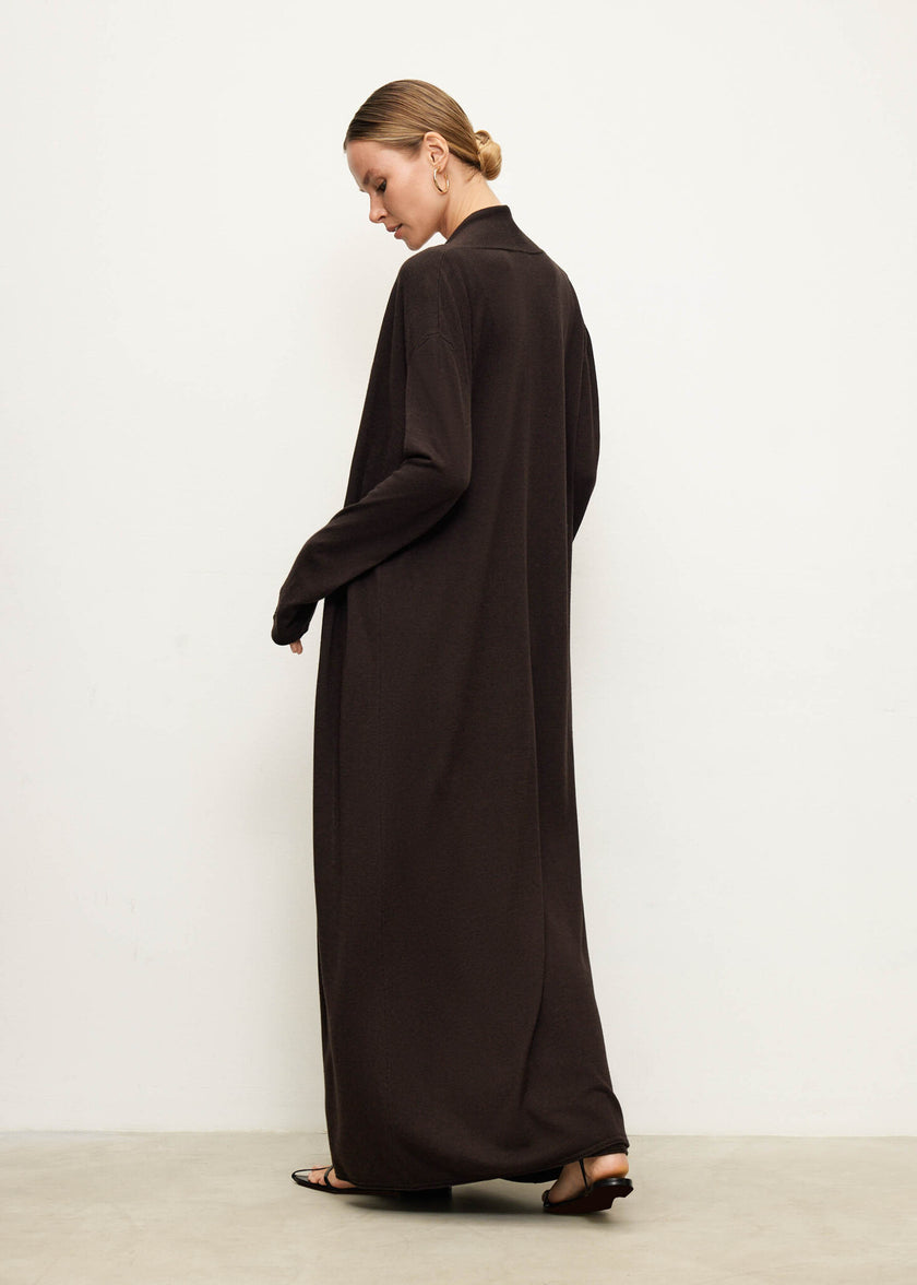 NARINA cardigan, dark chocolate