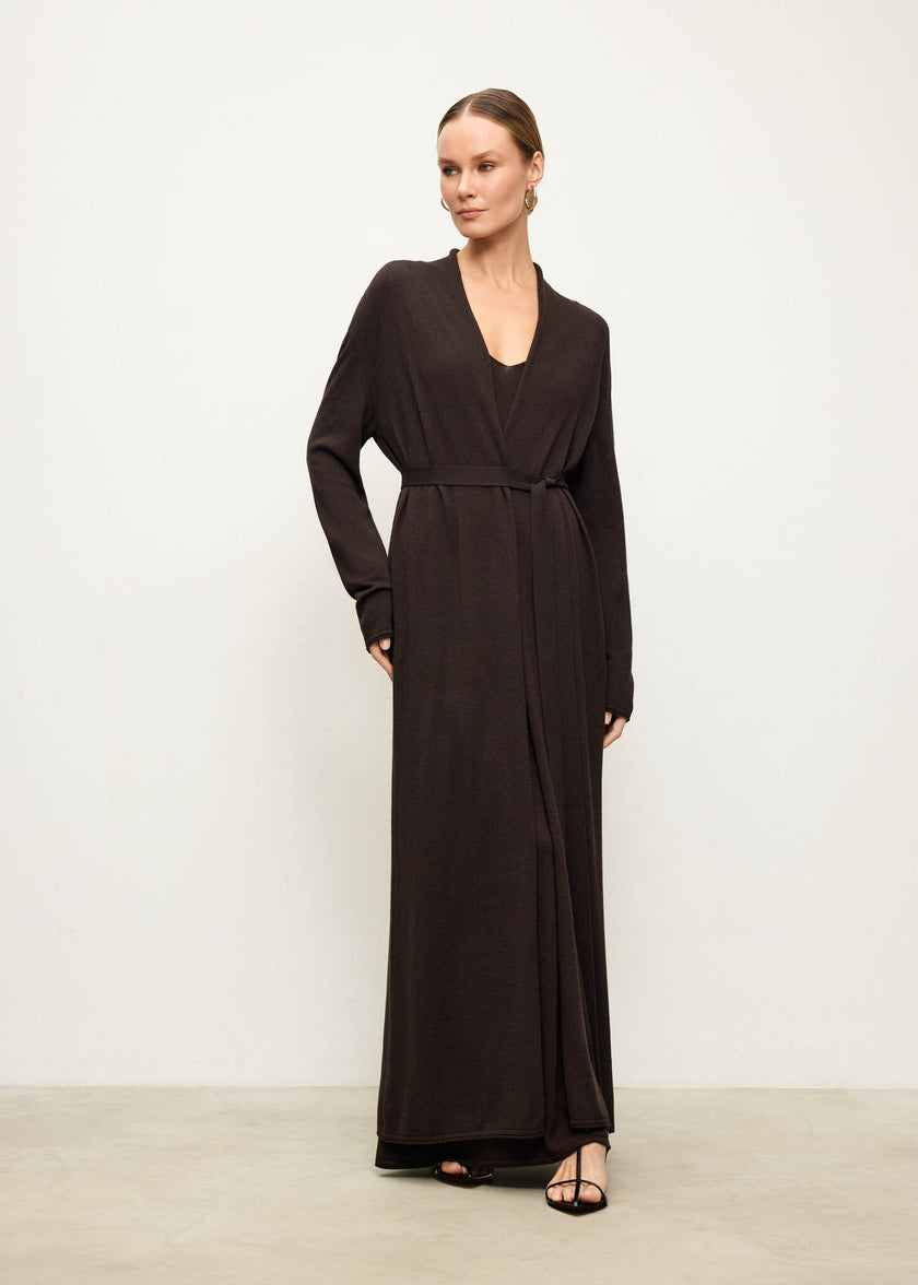 NARINA cardigan, dark chocolate