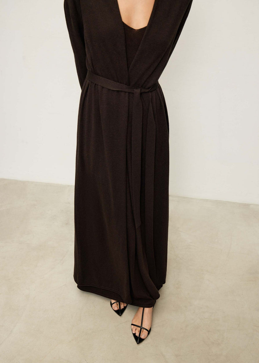 NARINA cardigan, dark chocolate