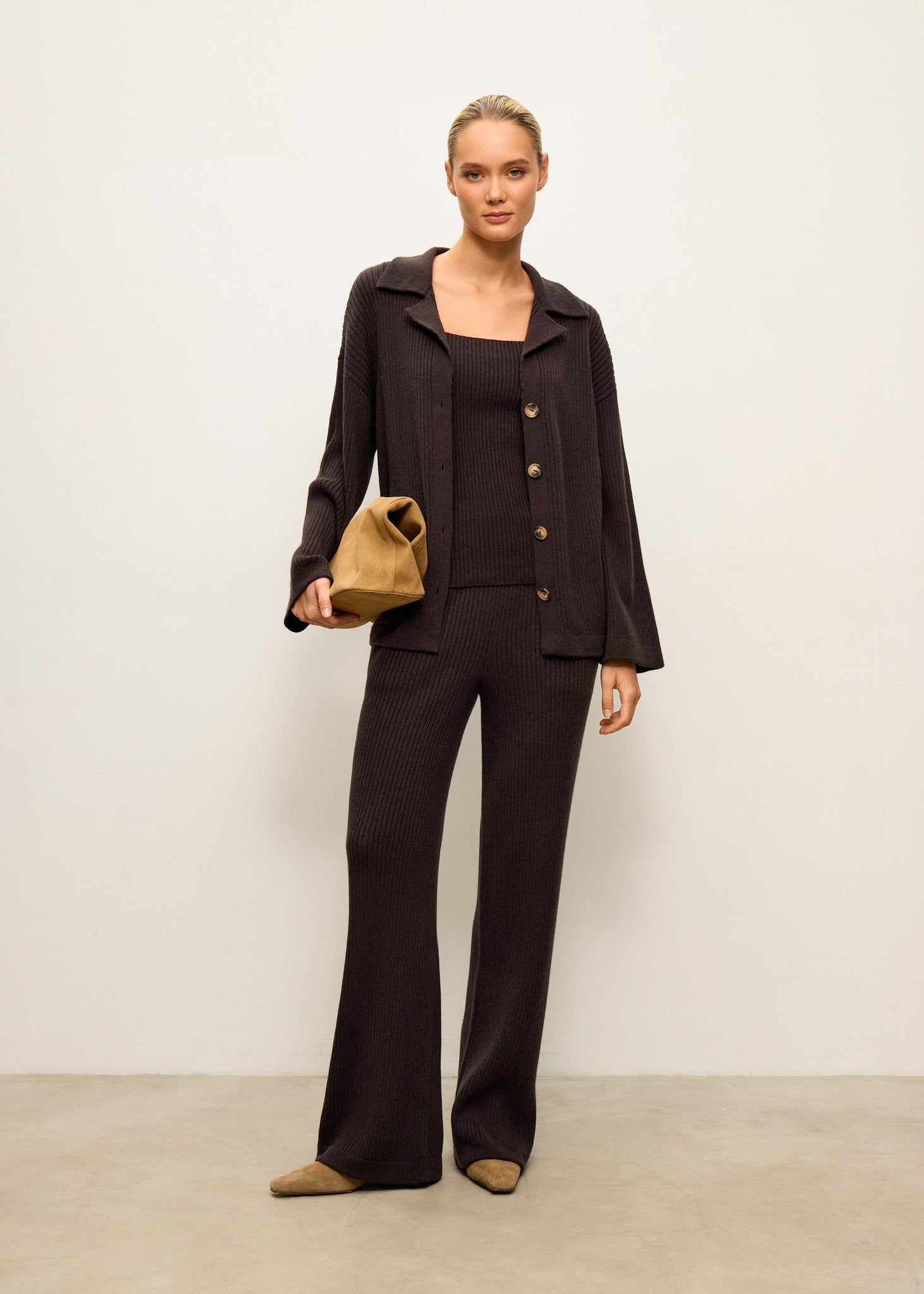 SORAYA cardigan, dark chocolate