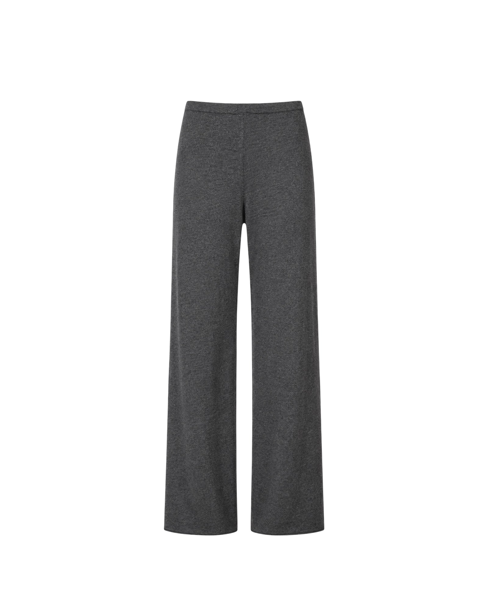 NARINA fluid knit pants, gray melange