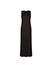 NARINA round-neck cashmere-blend dress, dark chocolate