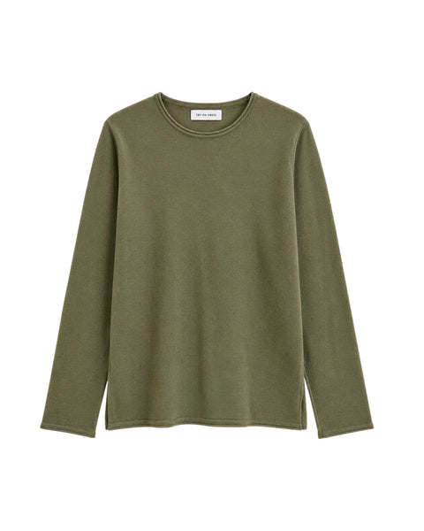 NARINA basic long sleeve top, khaki