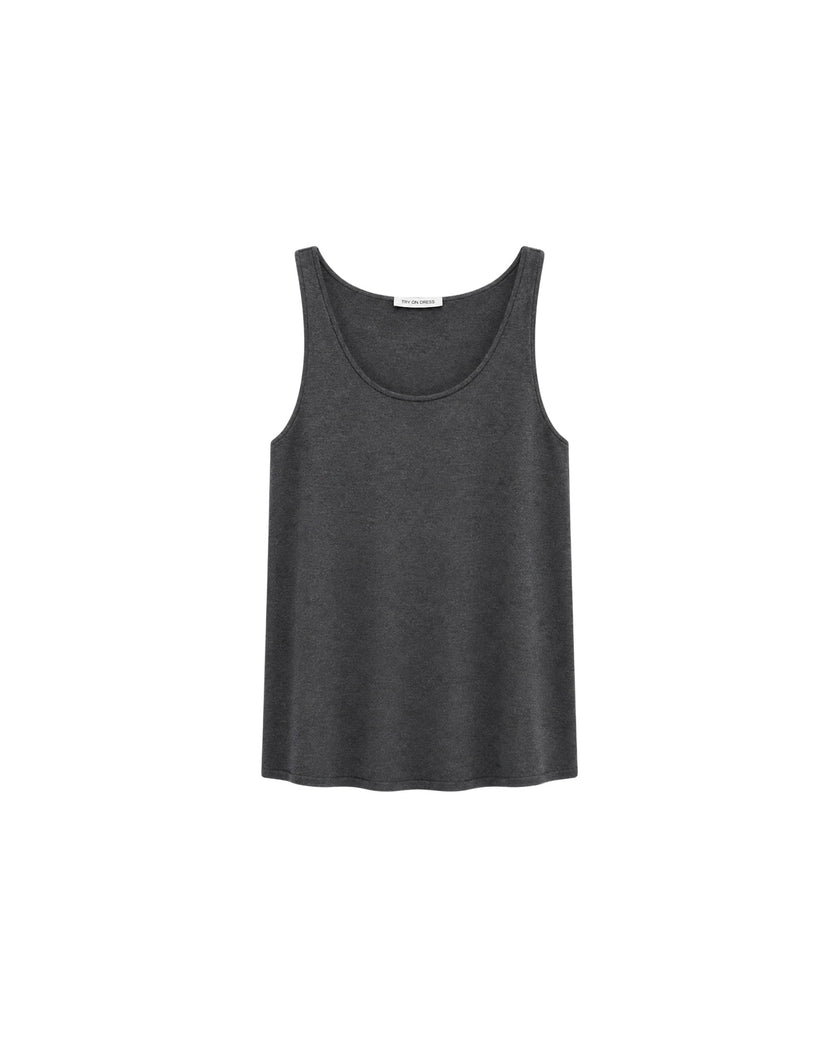NARINA basic top, gray melange