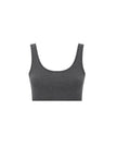 NARINA thin-strap crop top, gray melange