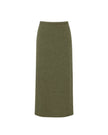 NARINA fluid knit skirt, khaki