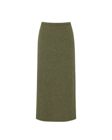 NARINA fluid knit skirt, khaki