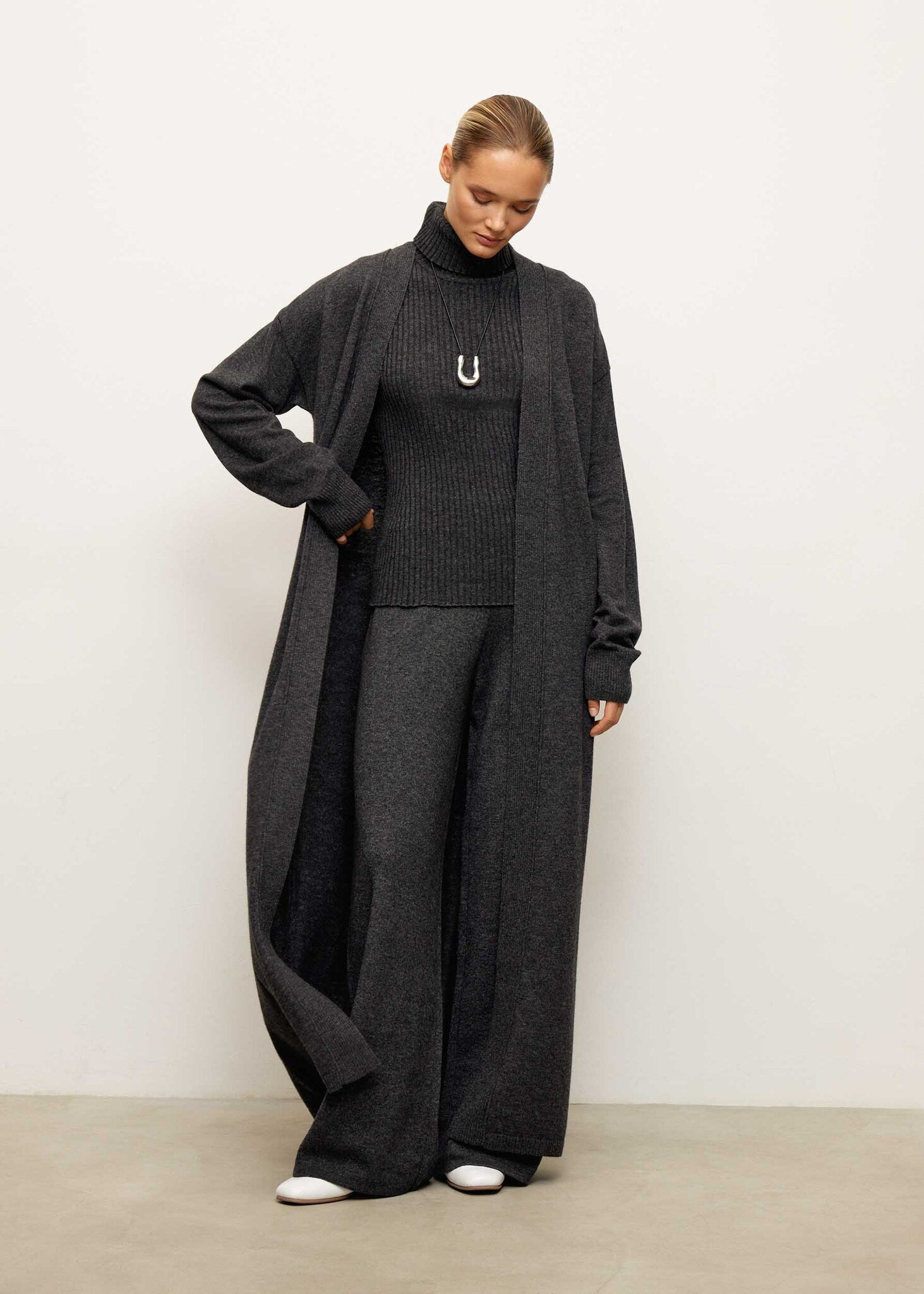 TATUM cardigan, anthracite