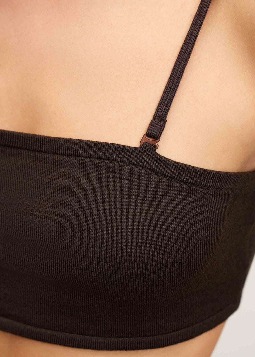 BALI bandeau top, chocolate
