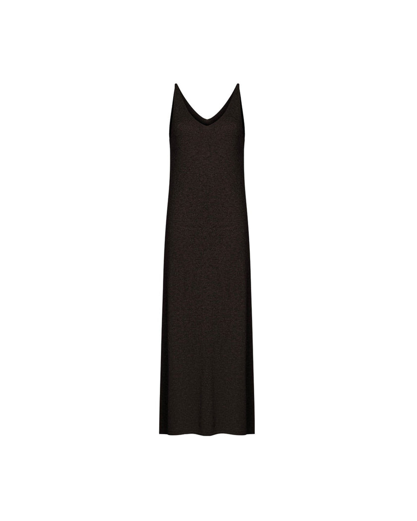 NARINA cashmere-blend dress, dark chocolate