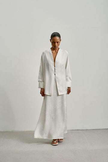TAMUNA kimono shirt, milk
