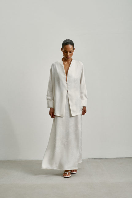 TAMUNA kimono shirt, milk