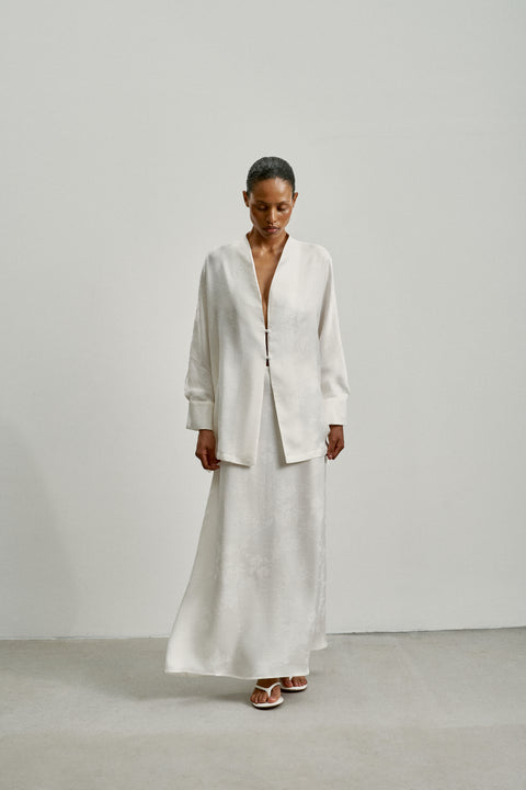 TAMUNA kimono shirt, milk