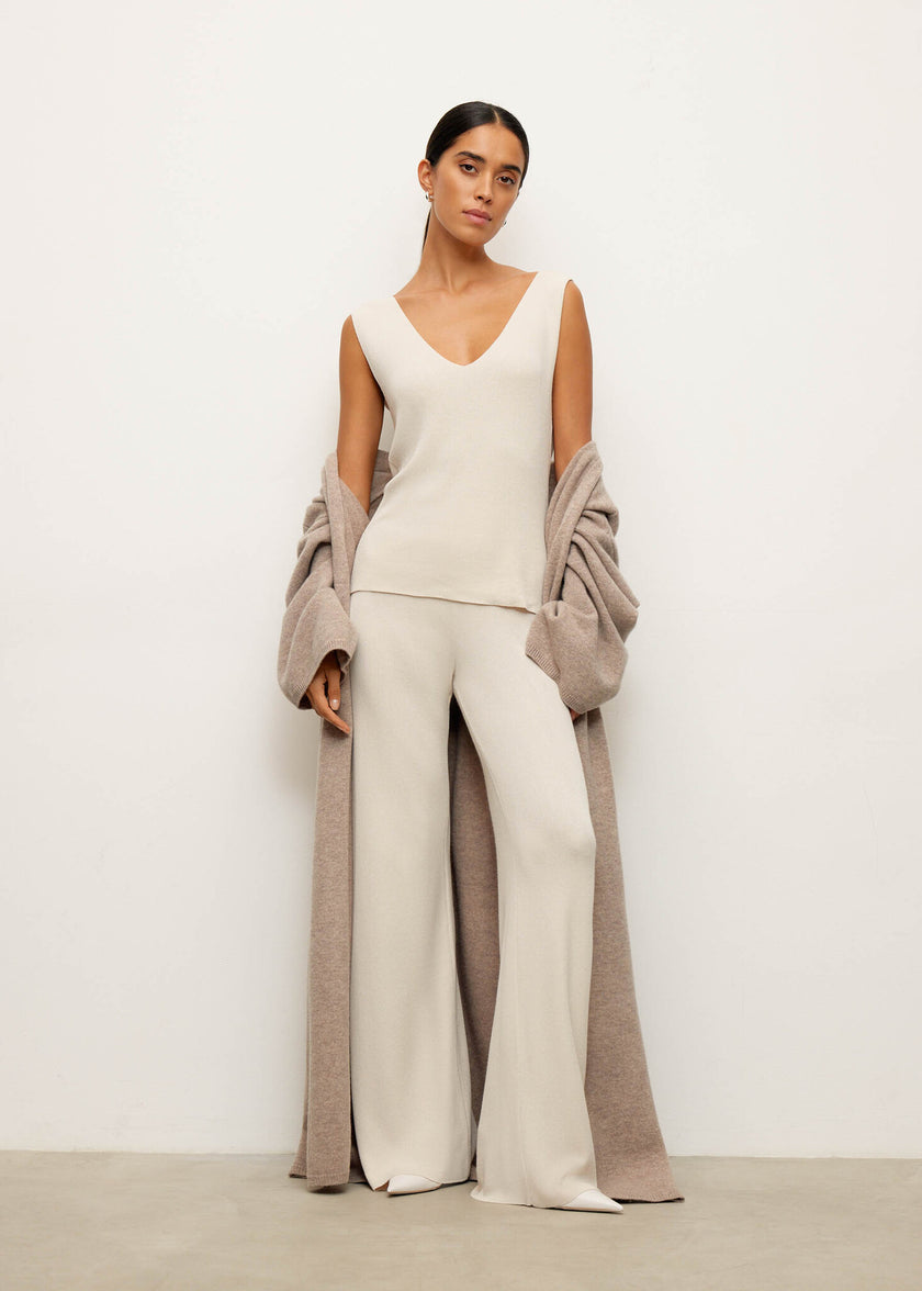 AMARA knitted coat, beige