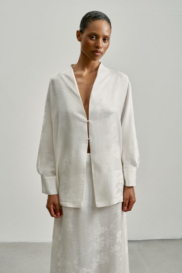 TAMUNA fluid drape skirt, milk