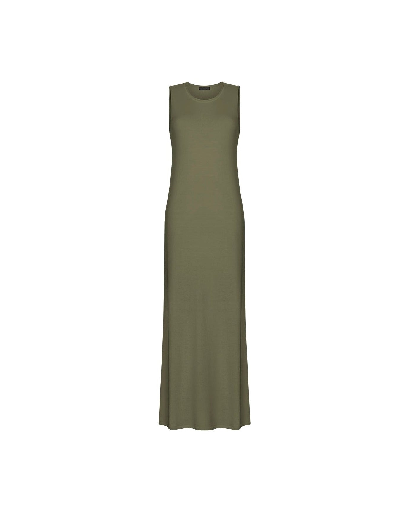 NARINA round-neck cashmere-blend dress, khaki