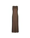 NARINA round-neck cashmere-blend dress, warm gray