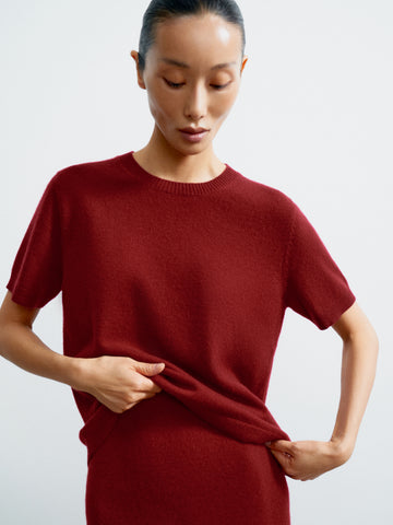 ALINA cashmere jumper, burgundy