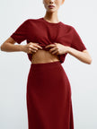 ALINA skirt, burgundy